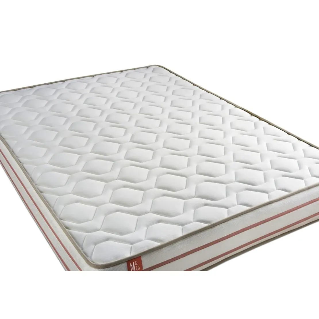 Marmottes & CoPack prêt a dormir matelas LE DOUX Memoire de forme sommier Blanc et 2 oreillers couette