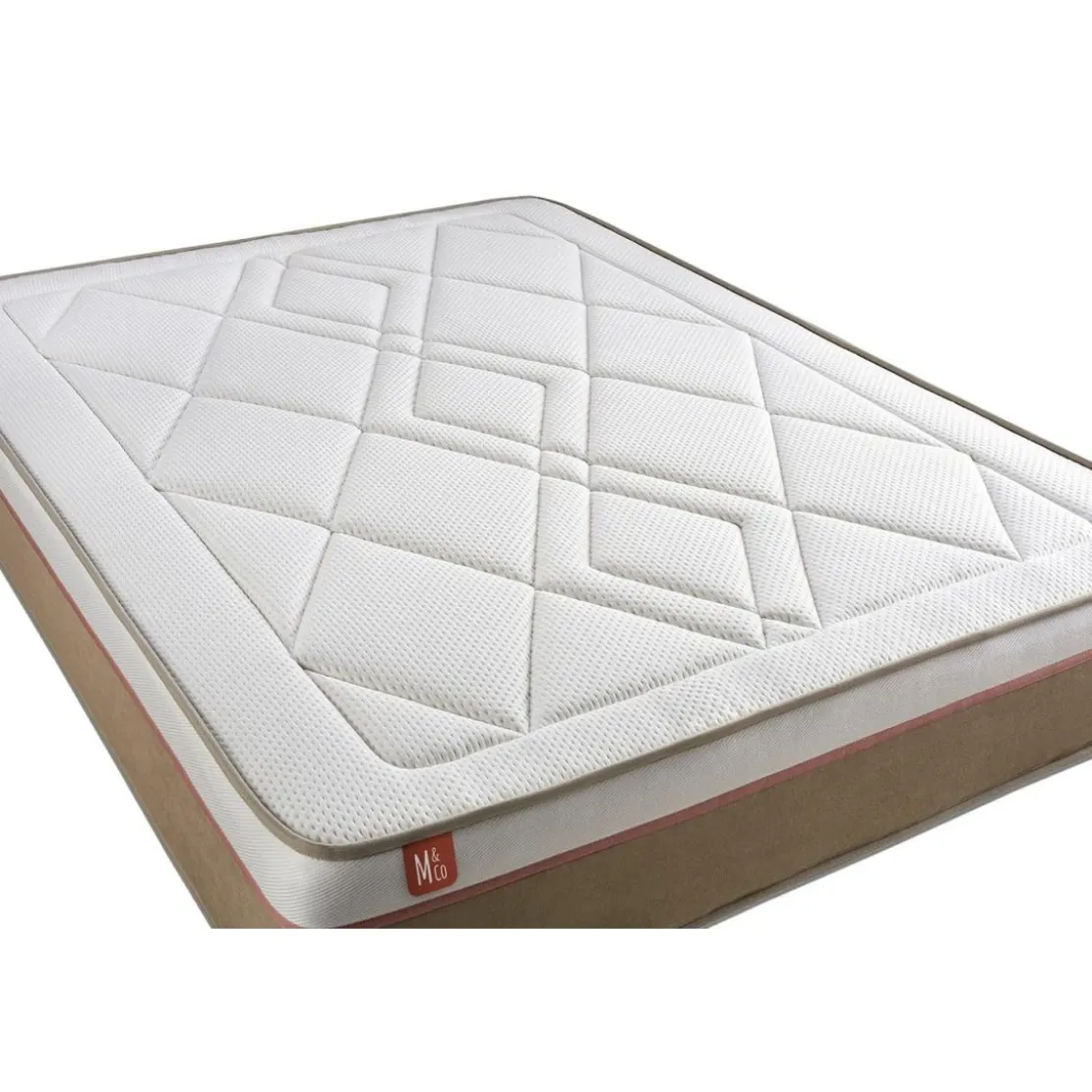 Marmottes & CoPack prêt a dormir matelas LE SOYEUX Ressorts ensaches Memoire de forme BioVisco sommier Beige