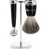 Mencorner.ComSET DE RASAGE 3 PIÈCES - Manche Résine noire-Mencorner