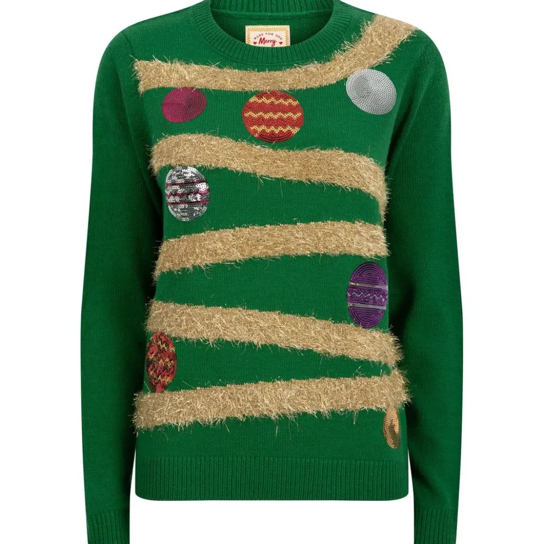 Merry ChristmasPull de noel femme vert