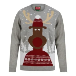 Merry ChristmasPull de noel homme gris clair