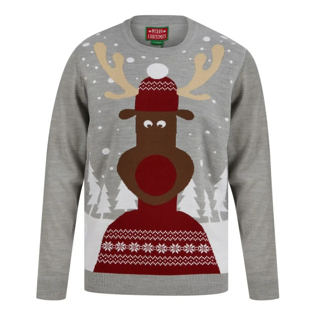 Merry ChristmasPull de noel homme gris clair