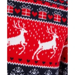 Merry ChristmasPull Fille Noel SNOW REINDEER rouge