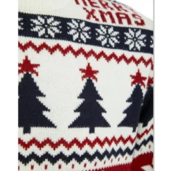 Merry ChristmasPull Noel MERRY XMASTREE rouge