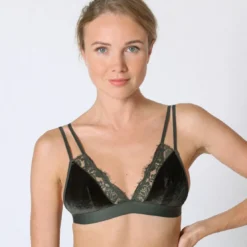 Midnight LingerieTriangle velours Vert Midnight Lingerie