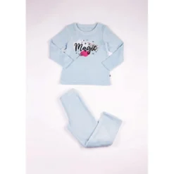 Mon P'tit DodoPyjama Long fille - Bleu Clair à Motifs - Magic