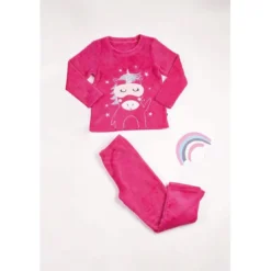 Mon P'tit DodoPyjama Long fille - Rose Imprimé - Licorne