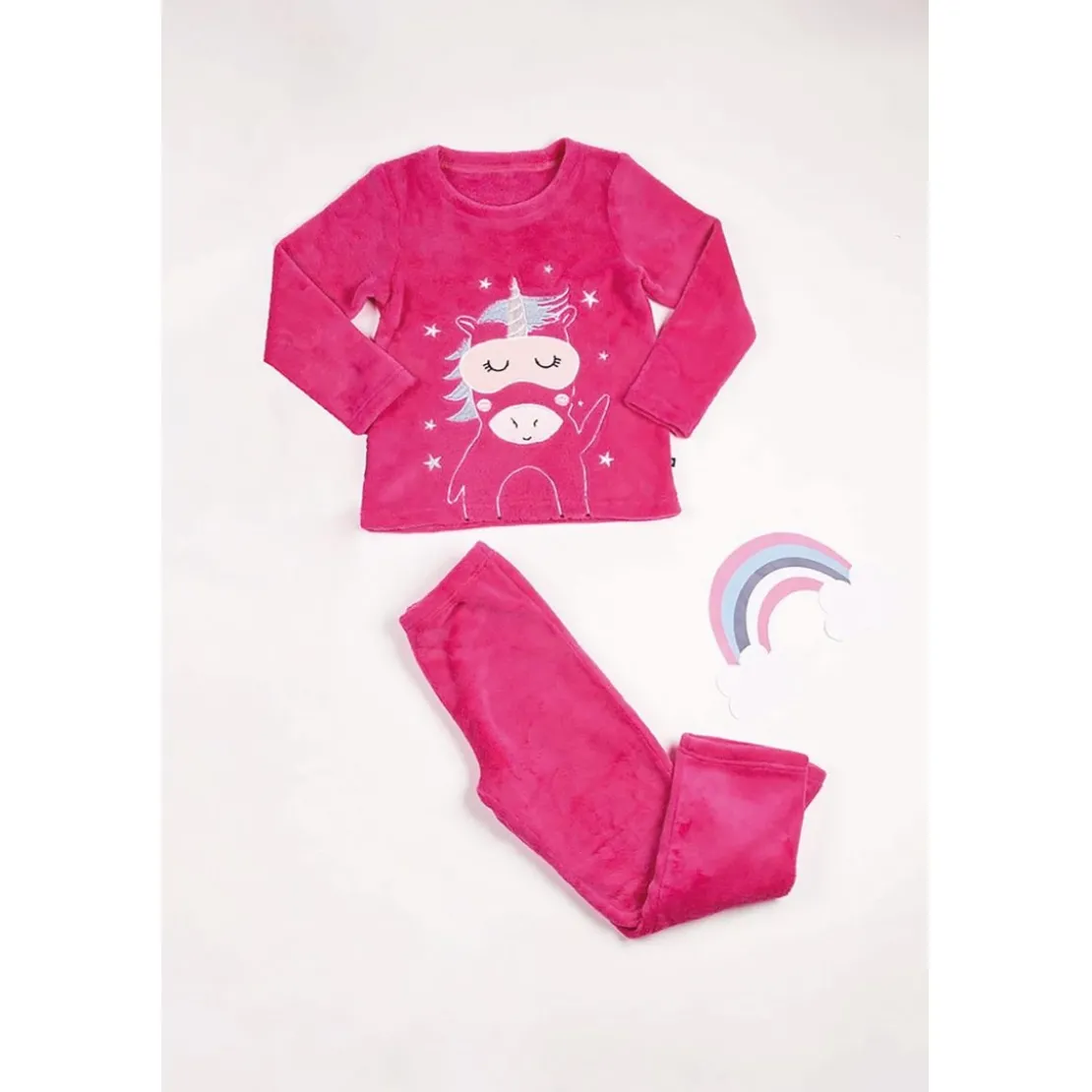 Mon P'tit DodoPyjama Long fille - Rose Imprimé - Licorne