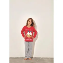 Mon P'tit DodoPyjama long manches longues rouge en coton