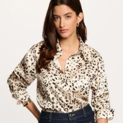 MorganChemise satinéimprimé animal