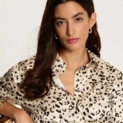 MorganChemise satinéimprimé animal