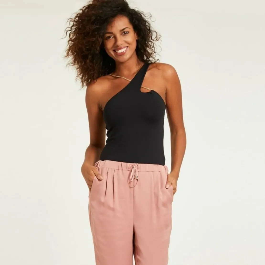 MorganPantalon fuselé avec zips chevilles femme Morgan - Rose