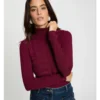 MorganPull col montant en viscose Prune