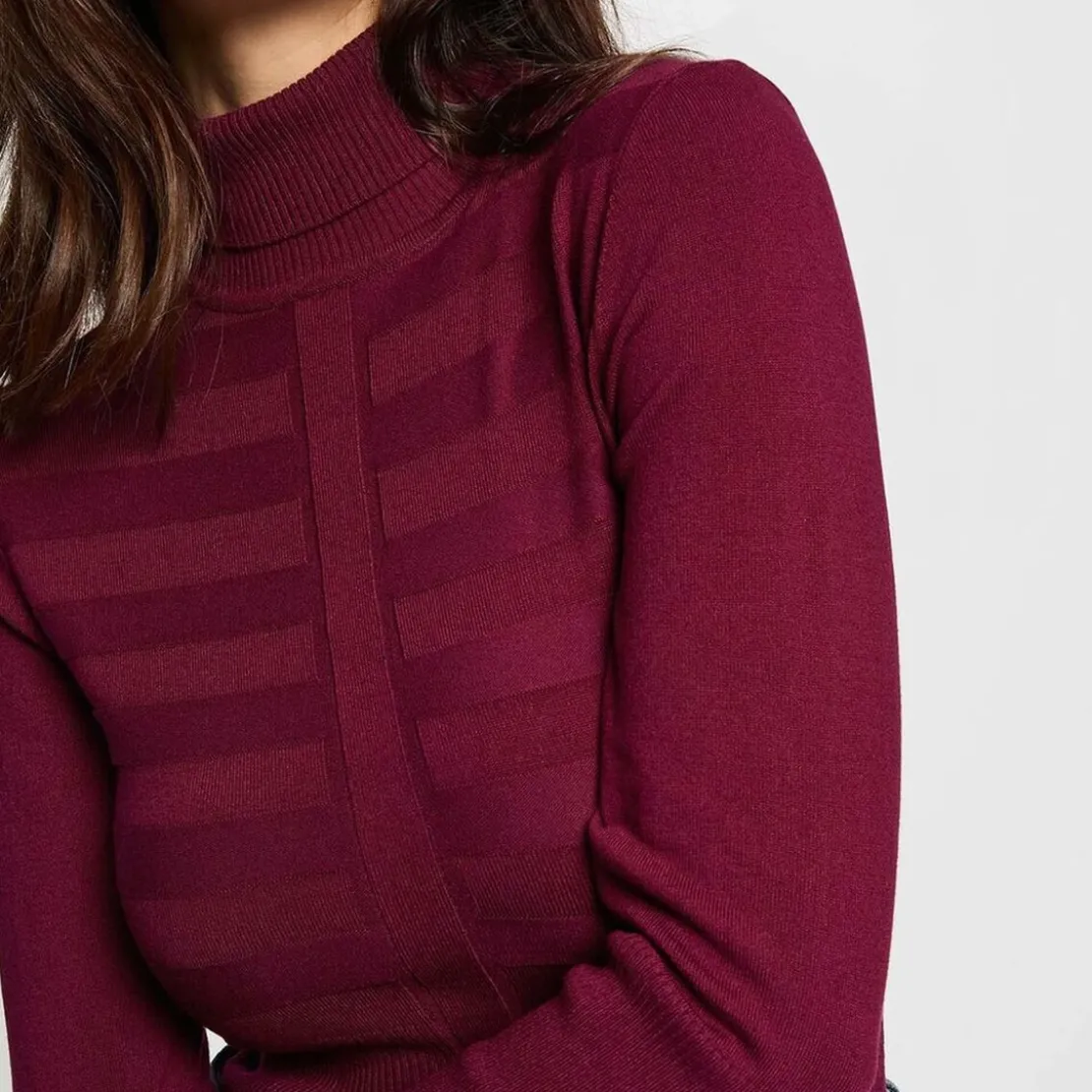 MorganPull col montant en viscose Prune