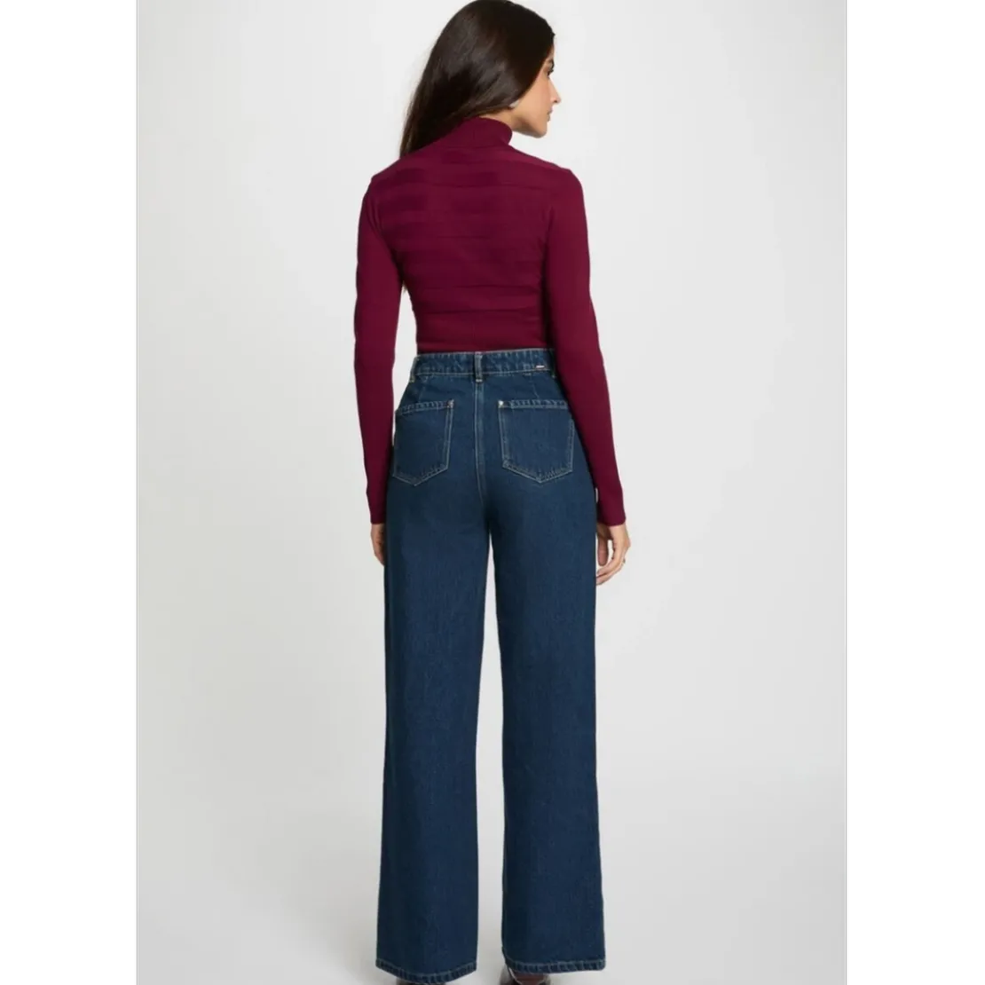 MorganPull col montant en viscose Prune