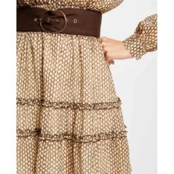 MorganRobe évasée imprimé géométrique multicolore