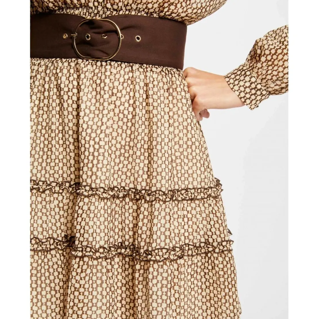 MorganRobe évasée imprimé géométrique multicolore