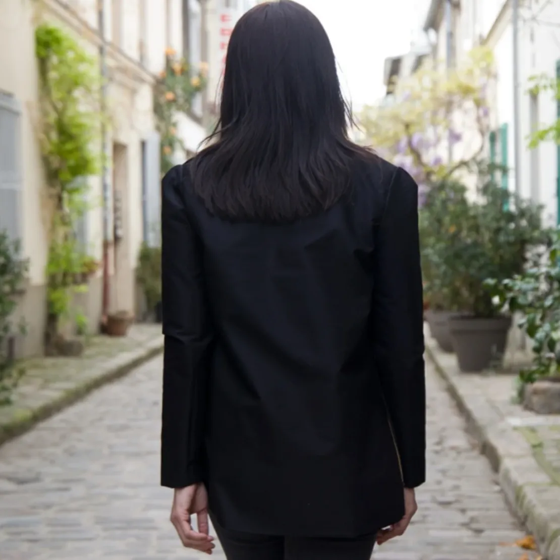 MY DRESS MADEVeste Pure noire en coton