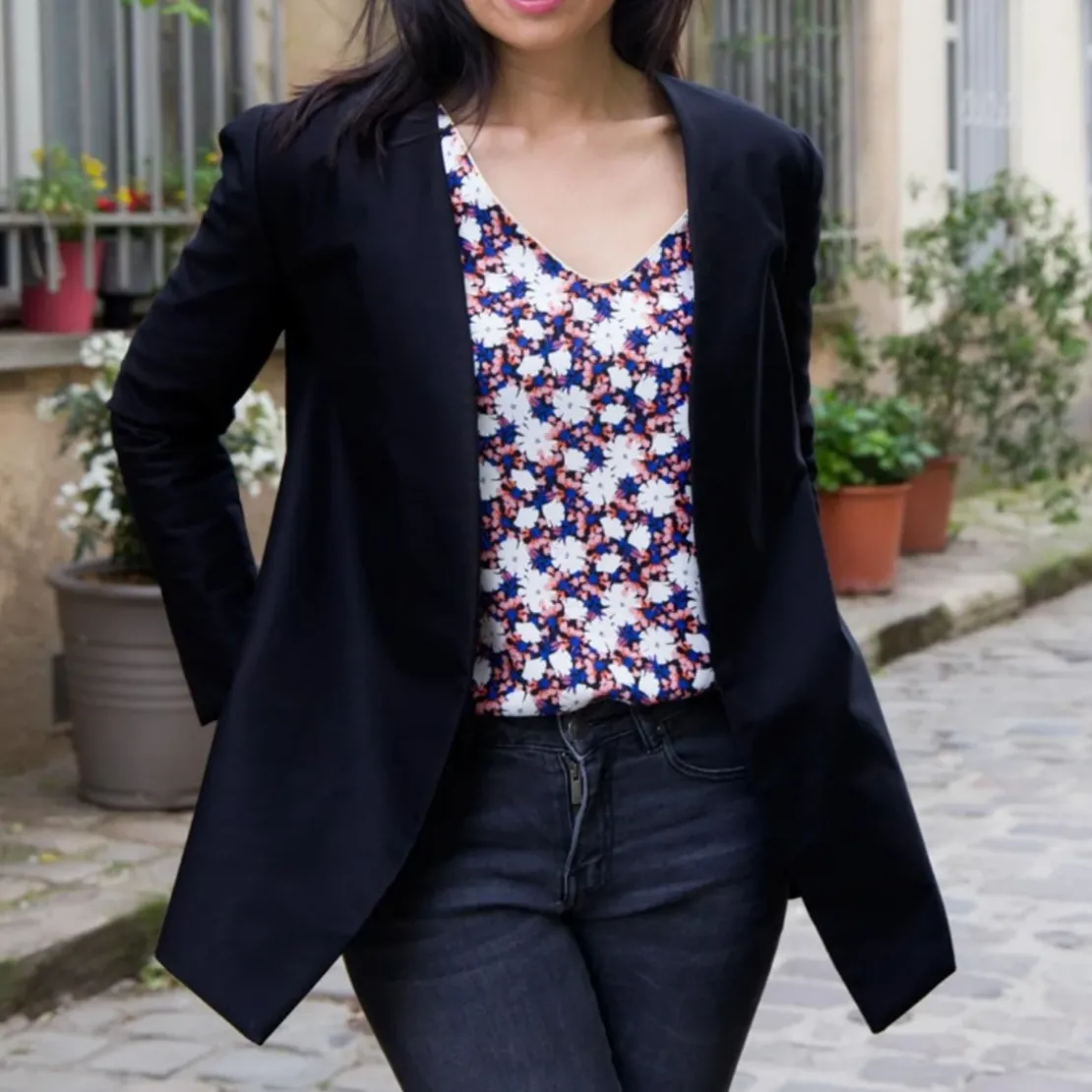 MY DRESS MADEVeste Pure noire en coton