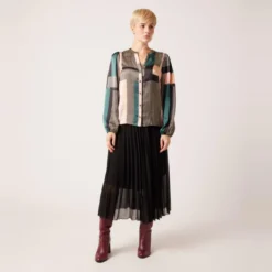 Naf NafChemise motifs asymétriques vert