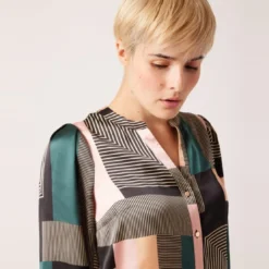 Naf NafChemise motifs asymétriques vert