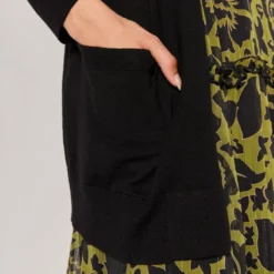 Naf NafGilet long à poche noir en viscose