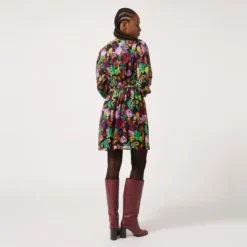 Naf NafRobe courte imprimé floral noir