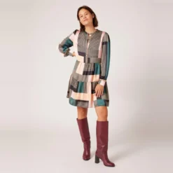 Naf NafRobe courte motifs asymétriques multicolore