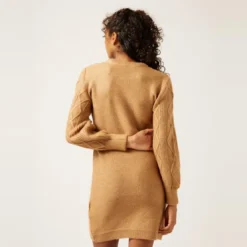 Naf NafRobe en maille beige