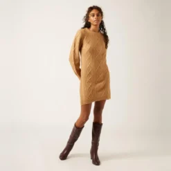 Naf NafRobe en maille beige