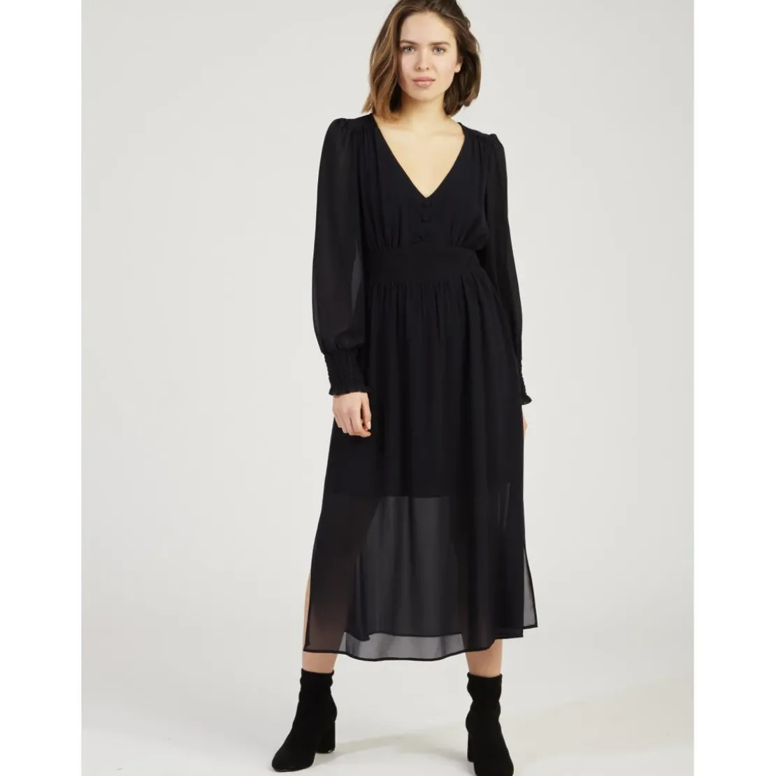 Naf NafRobe longue femme BLEU MARINE - Naf Naf