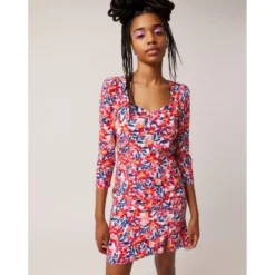 Naf NafRobe manches 3/4 imprimé fleuri rose