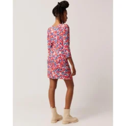 Naf NafRobe manches 3/4 imprimé fleuri rose
