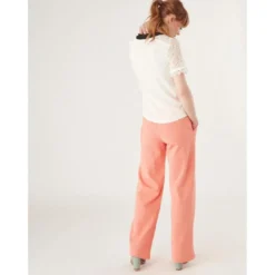 Naf NafTee shirt manches courtes col dentelle noir en viscose