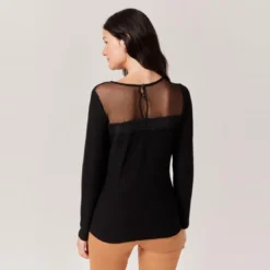 Naf NafTop détails dentelle noir en viscose