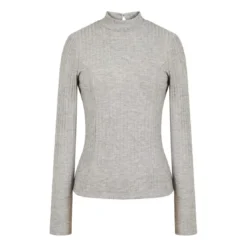 Naf NafT-shirt manches longues gris chiné en coton