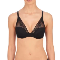 NatoriSoutien-gorge plongeant armatures bretelles interchangeables - Natori Noir en nylon- Avail