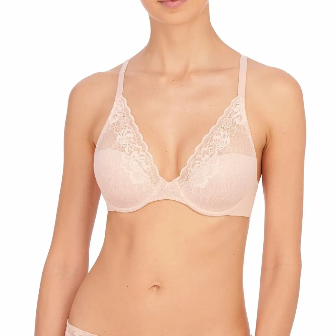 NatoriSoutien-gorge plongeant armatures bretelles interchangeables - Natori Rose en nylon- Avail