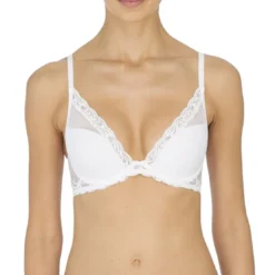 NatoriSoutien-gorge plongeant armatures - Natori Blanc- Feathers