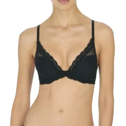 NatoriSoutien-gorge plongeant armatures - Natori Noir- Feathers