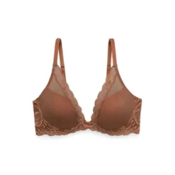 NatoriSoutien-gorge plongeant armatures - Natori Marron Foncé- Feathers