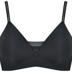 NaturanaSoutien-gorge doux et agréable avec détails en maille noir- The Monday
