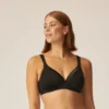 NaturanaSoutien-gorge sans armature Noir avec bonnet et ruban brillant - The Wednesday