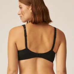 NaturanaSoutien-gorge sans armature Noir avec bonnet et ruban brillant - The Wednesday