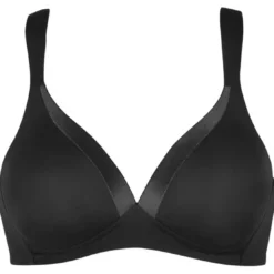 NaturanaSoutien-gorge sans armature Noir avec bonnet et ruban brillant - The Wednesday