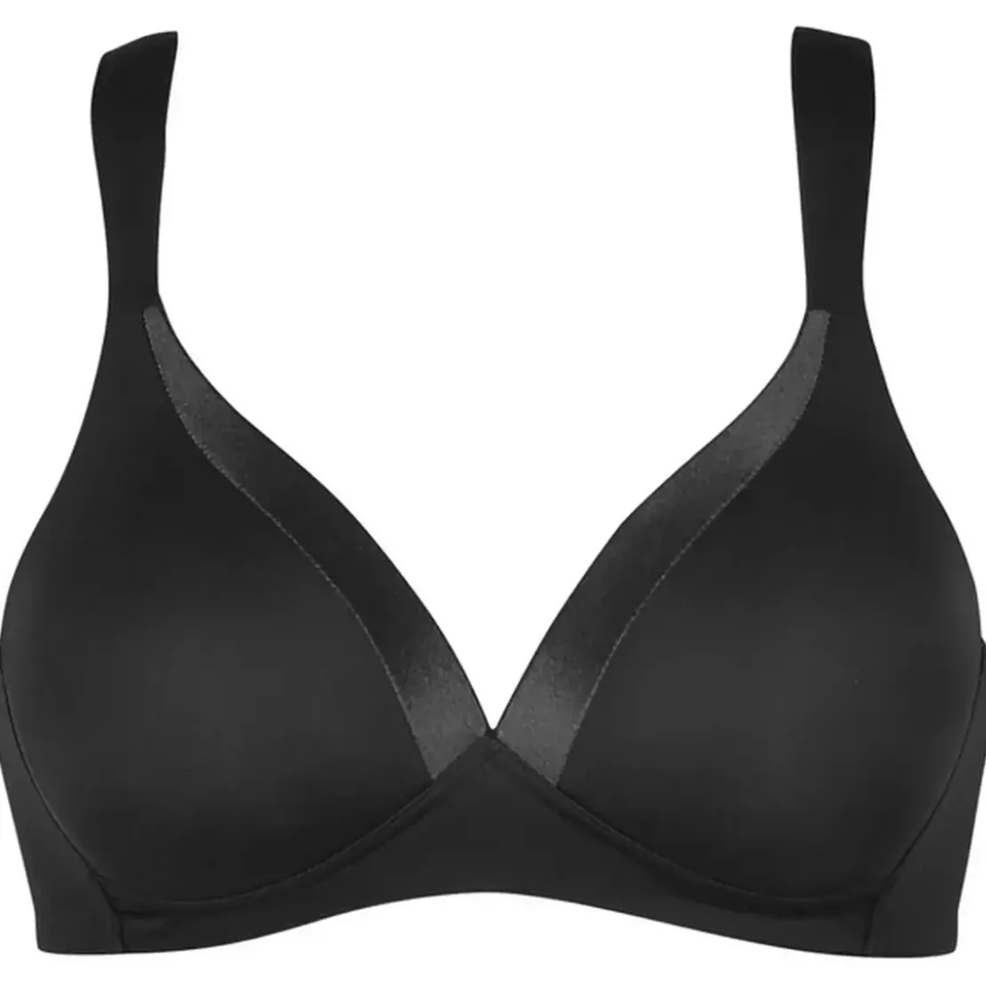 NaturanaSoutien-gorge sans armature Noir avec bonnet et ruban brillant - The Wednesday