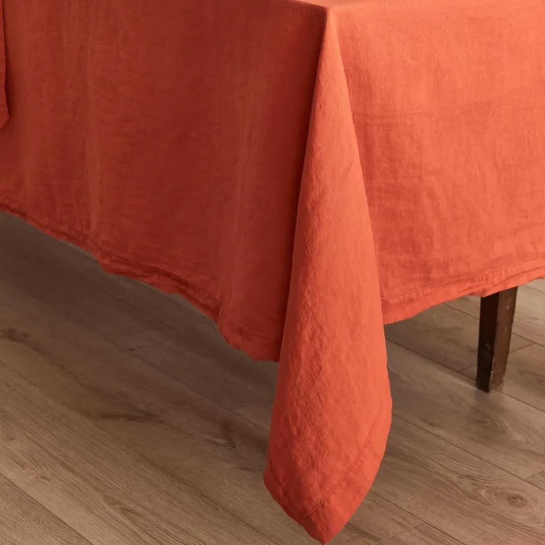 NydelNappe Carrée en Coton et Chanvre Terracota
