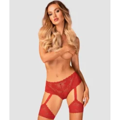 ObsessiveCulotte jarretières Belovya XS/S - Rouge Obsessive- SEXY