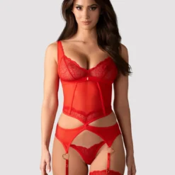 ObsessiveCupide Desir corset et string Rouge - Cupide Desir