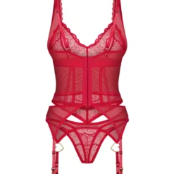 ObsessiveCupide Desir corset et string Rouge - Cupide Desir
